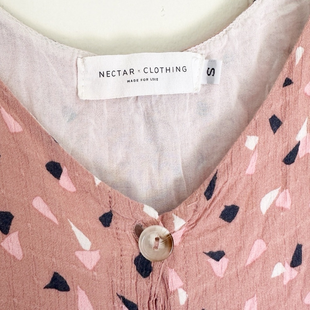 NECTAR CLOTHING Mini Button Dress Small - Picture 3 of 8
